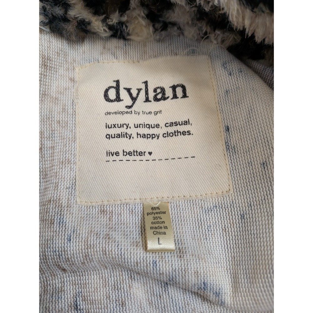 Dylan by True Grit Jacket Large Faux Fur Leopard Print Coat Soft Fuzzy L - Picture 10 of 11